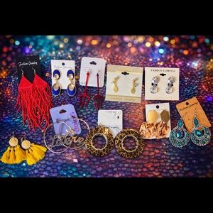 Bundle of 10 Fashion Earrings
